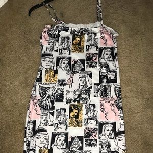 All over figures print bodycon cami dress